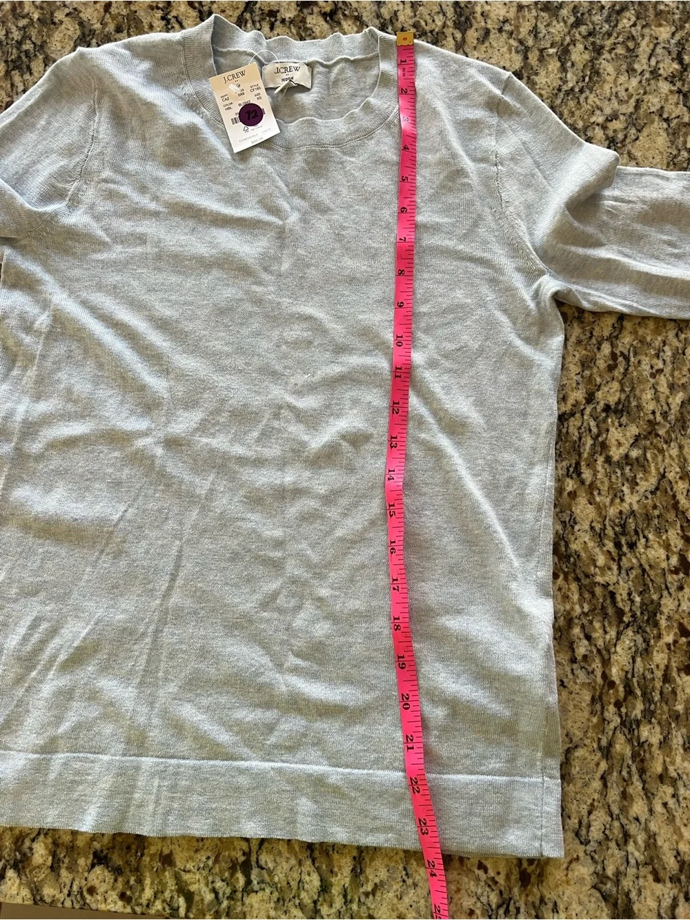 NWT J.Crew Teddie Long-Sleeve Top - Light Blue XS